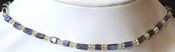 Iolite and Citrine Necklace