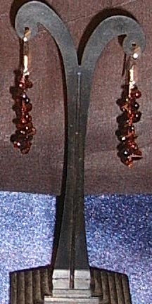 Garnet Cluster Drops Earrings
