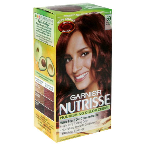 Garnier 100% Nutrisee With Fruit Oil Concentrate Intense Auburn Hair Color