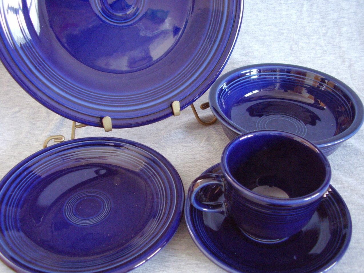 Fiestaware Cobalt 5pc Placesetting Contemporary