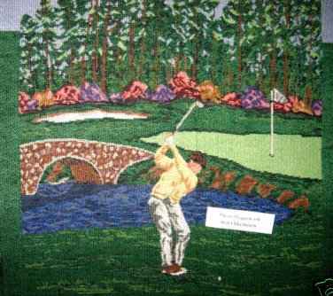 ... of Golf Golfer Golfing Club Tapestry Fabric Cushion or Pillow Panel
