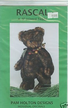 Rascal teddy bear Sewing pattern for 9 jointed bear for you to make  
