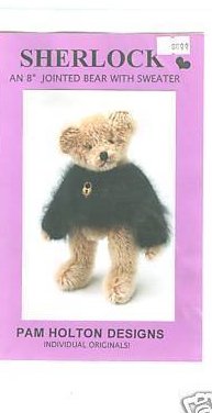 Pattern to sew Sherlock the 8 jointed mohair teddy bear