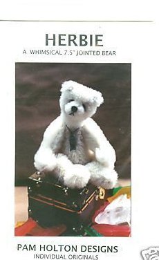 Sewing pattern  for a 7.5 Jointed mohair Herbie bear