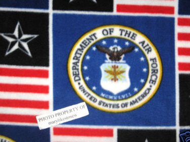 United States Airforce Military overall print Fleece Blanket 48x59