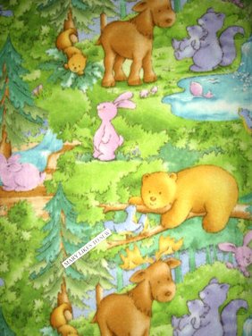 Image 0 of fleece bed blanket animals  60