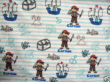 Image 0 of Pirates treasure chests Flannel  Blanket  Toddler Nap