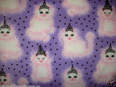 Princess Cat pet Fleece Blanket or toddler drag along nap blankie 29X36