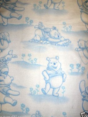 Winnie the Pooh Hunny Jar Piglet baby blanket Handmade with licensed fleece RARE
