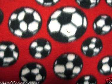 Image 0 of Soccer balls Fleece blanket red