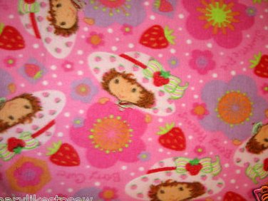 Image 0 of Strawberry Shortcake in her Hat large blanket  Handmade with licensed fleece