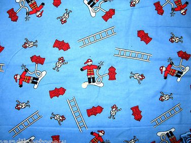 Image 0 of Fireman Ladder Dog Double flannel blanket for baby or toddler 36