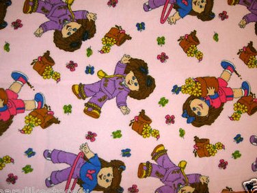 Cabbage Patch dolls and flowers baby blanket Handmade with licensed fleece