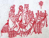 Thumbnail of Christmas Toile towel Christian Religious Kings