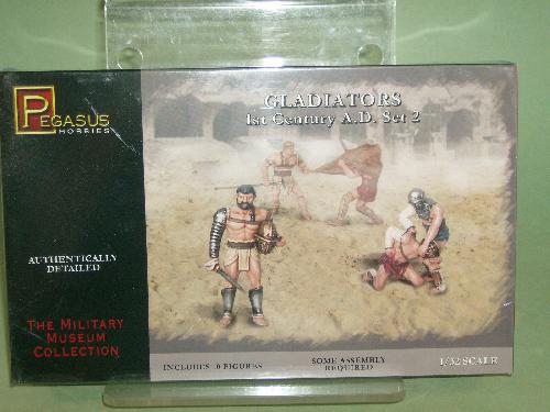 Thumbnail of Pegasus 1/32nd Scale Ancient Gladiators Set 2 Plastic Figures Set