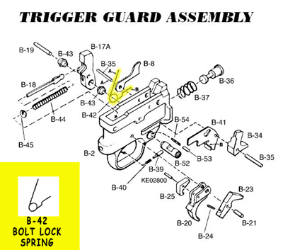 Thumbnail of B-42 Bolt Lock Plate Spring