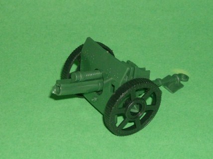 Thumbnail of Green Plastic Artillery Cannon With Armor Plate Shield