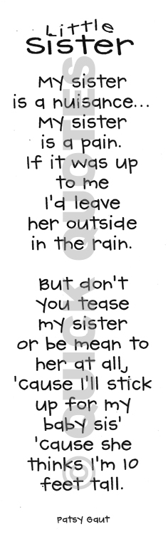 Cute sister quotes speak to baby sisters kid sisters big sisters