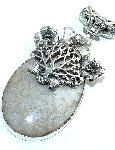 Fossil Coral Huge Pendant sterling silver : fossil jewelry fossil jewelry jewellery