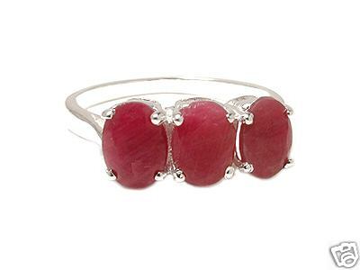 Ruby Ring 3-Stone Ovals 3.00 CTW 7 from classiquetreasures.org