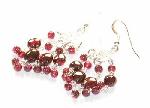 Earrings - Earrings - Garnet earrings deep red Mozambique gems silver jewelry :  sterling silver garnet dangles silver