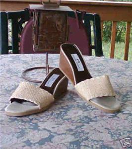 ETIENNE AIGNER Sandals 9.5 M Slides WEDGES :  women nwob classictreasures classic treasures