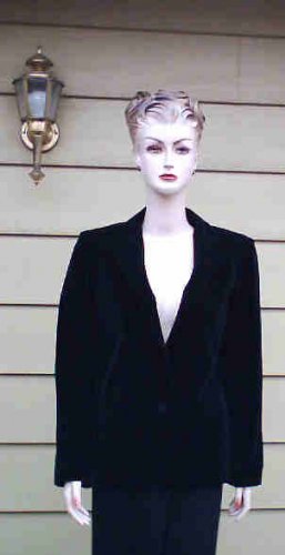 JOYCE BLACK VELVET BLAZER SIZE 11 12 MISSES