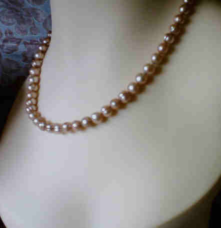 Gold Bronze FW Potato Pearls Necklace