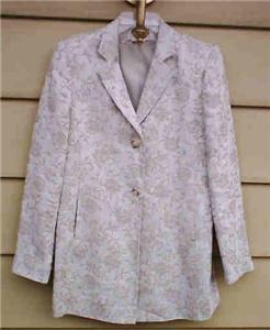 HARVE BENARD TAUPE FLORAL BLAZER MISSES 4 NWOT :  floral clothing fall size 4