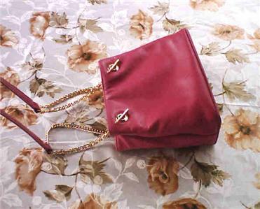 Frenchy of California Pink Genuine Glove Leather Purse Bag NWOT