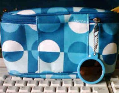 Lancome Cosmetic Bag Pouch Aqua Blue NWT :  blue paris aqua tote