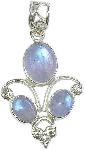 Rainbow Moonstone Pendant Sterling Silver :  gemstone jewellery classic treasures pendant