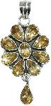 Faceted Citrine Pendant Flower gesmtone jewelry