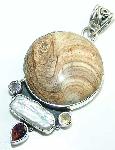 Jasper stone pendant BIWA pearl sterling silver :  necklace jewellery classic treasures pendant