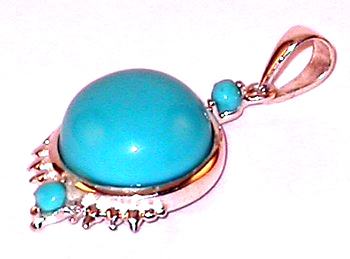 Robin Egg Blue Turquoise Pendant Sterling Silver :  necklace jewelry robin egg classic treasures
