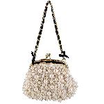 Victorian White Purse Pearl Beaded Bag new NWT Retro :  pearl classy pearl covered formal attire