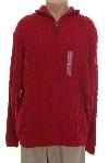 Nautica Mens Red Sweater Pullover Zipper 2XL NEW NWT :  male clothing apres ski sweater