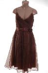 Nine West Silk Brown Dress Size 12 new with tags :  lace evening sexy classictreasures