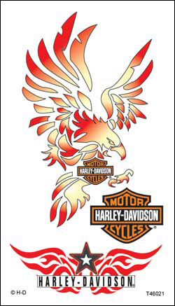 Henna Tattoos Fort Worth on Temporary Tattoos   Teen Adult Tattoos   Large Harley Davidson Flame