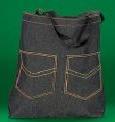 Thumbnail of Large Denim Jean Pocket Tote Bages