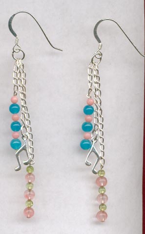 Sterling Silver 3 Dangle Music Note Earrings