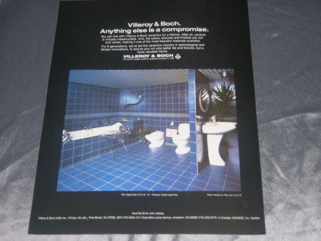 Villeroy & Boch - Ceramic Bathroom Tiles 1984 Ad