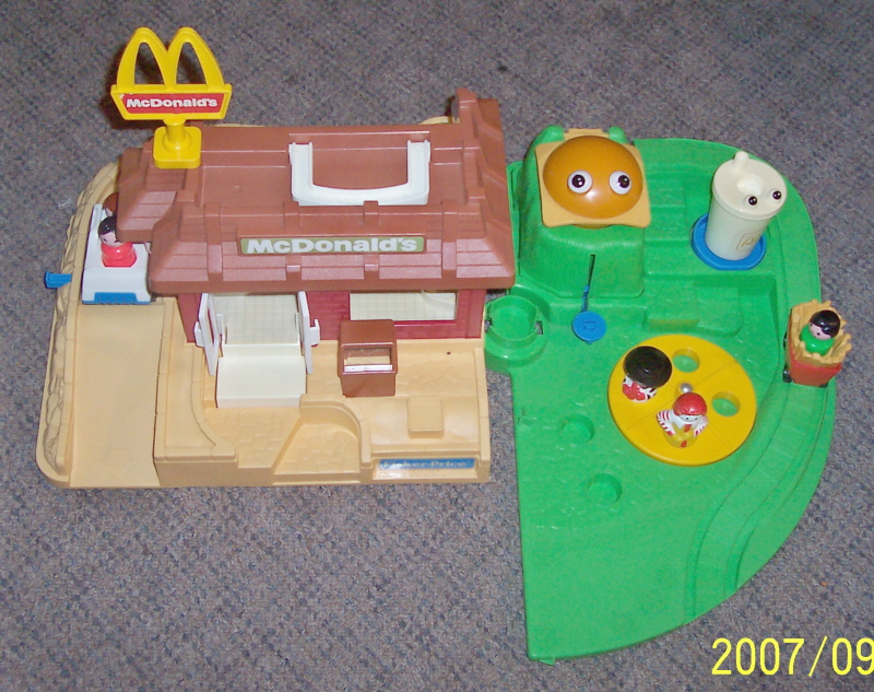 Thumbnail of FISHER PRICE LITTLE PEOPLE #2552 MCDONALDS SET RONALD & HAMBERGULAR
