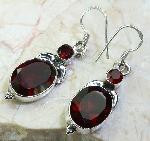 Faceted garnet earrings 925 gemstone sterling silver jewelry Faceted garnet earrings 925 gemstone sterling silver jewelry