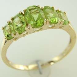 Peridot ring yellow gold 10K gemstone jewelry