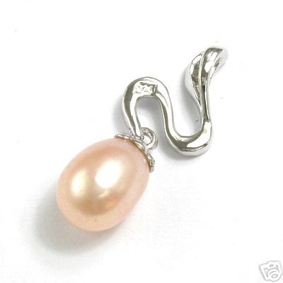 Pink pearl pendant sterling silver natural pearls jewelry :  necklace jewellery pendant pink pearl