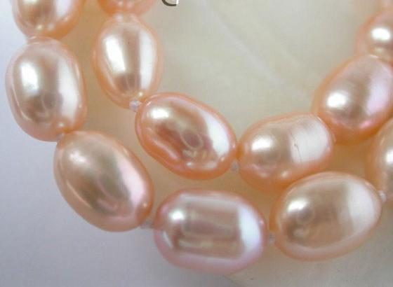 Pink freshwater pearls necklace 9K clasp pearl jewelry from classiquetreasures.org