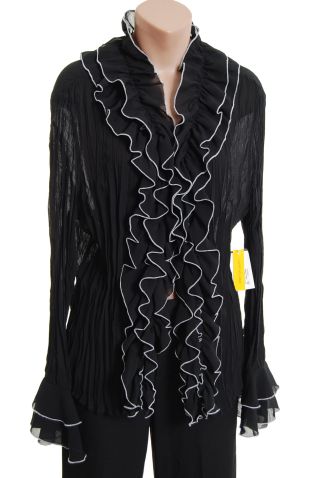  Lloyd Williams Black Shirt Blouse Top S Small New :  woman misses size lloyd williams classic treasures