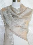 Silk Scarf Jacquard Beige Christmas Gift Cream Classic NWT :  new classic treasures scarves scarf