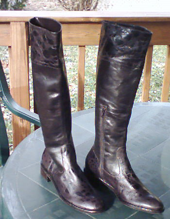 Antonio Melanie Brown Riding Boots Fine Leather 6.5 M Zipper NWOT :  woman boots size 6 brown